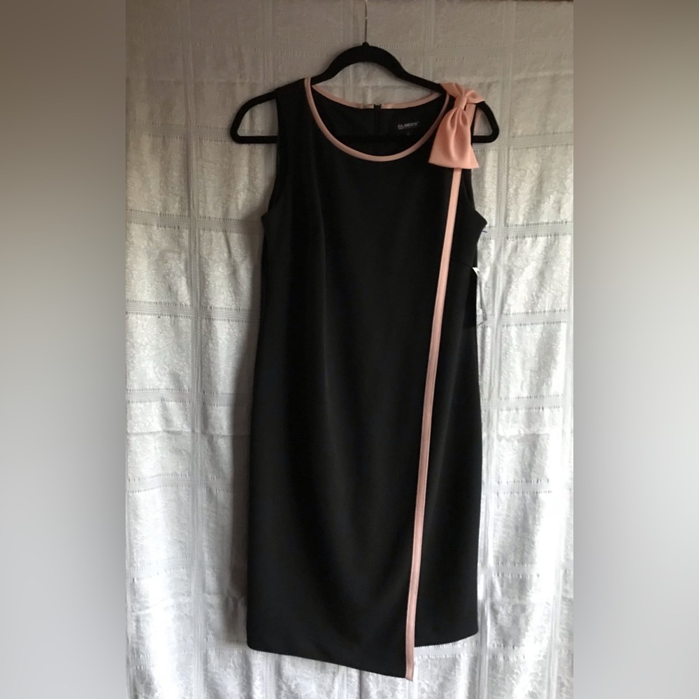 Glamour Sleeveless Black and Pink Dress Size 8